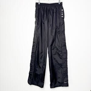 Vintage Nike Windbreaker Pants Snap Side Breakaway Black Y2K Track Large
